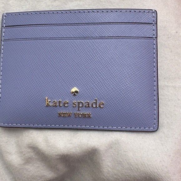 Kate Spade Madison Small Slim Card Holder Lavender/Periwinkle - Picture 4 of 7